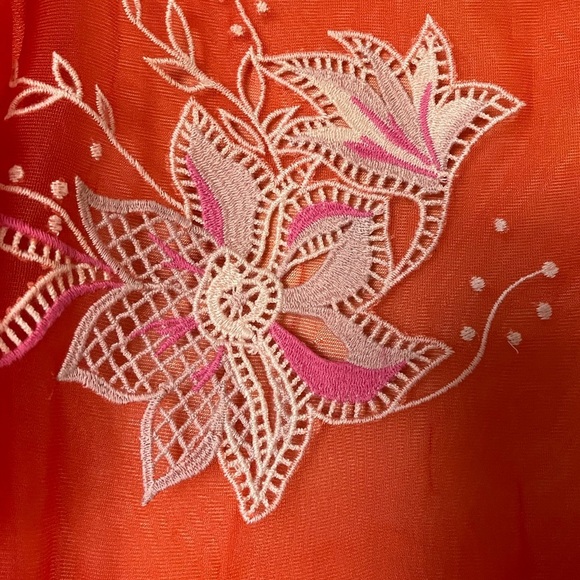 Honorable Citizens x Snidel Collection Hand-dyed neon orange sheer festival - Picture 3 of 7